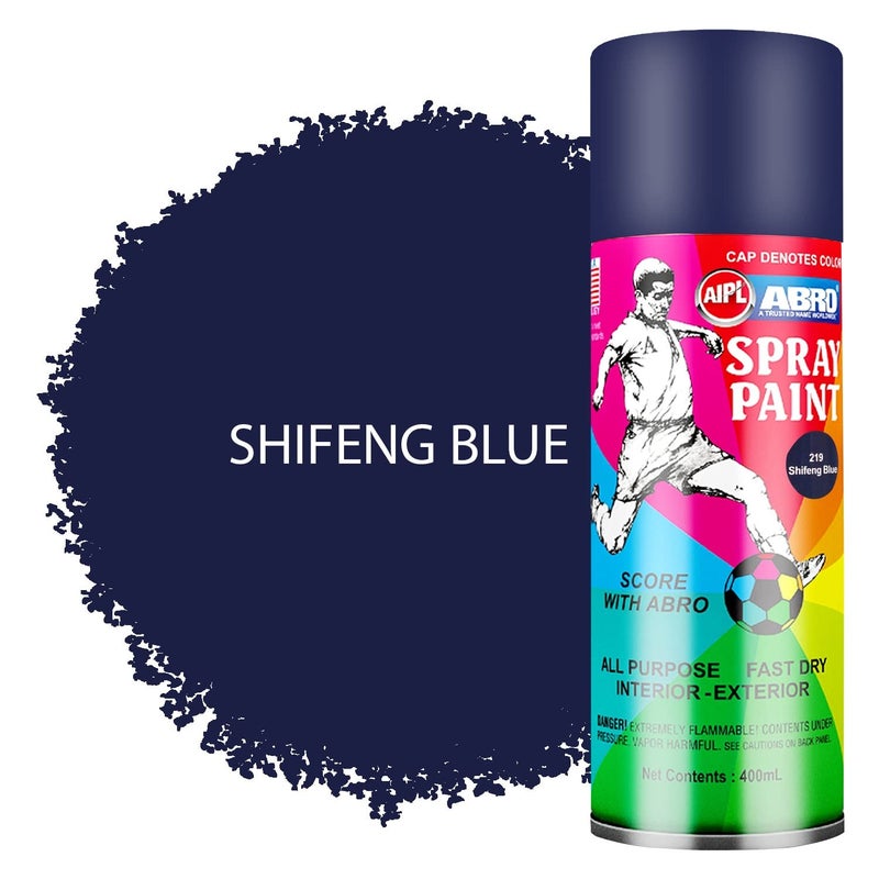 Abro SP-219 Multipurpose Colour Spray Paint Can (400ml, Shifeng Blue) DIY Quick Drying for Metal, Wood, Walls, Automotive Cars and Bikes - Image 2