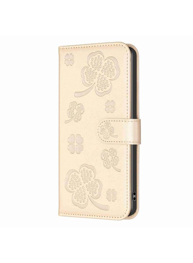 اس-توب جراب لهاتف Samsung Galaxy S10 مصنوع من الجلد المنقوش بأربع أوراق - Image 2