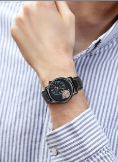 TOMI Tomi Watch With A Distinctive Shape, Black Leather Strap and Brown Strap For Men  - Image 5