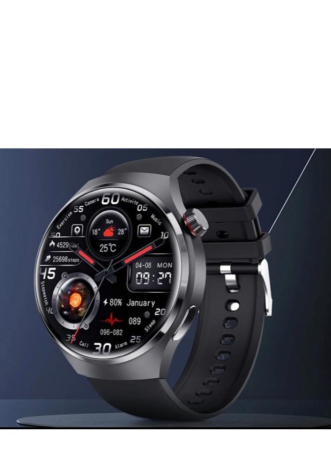 Generic - GT4 Pro Smart Watch For Men With 2 Extra Bracelets , Bluetooth Call , Blood/Oxygen/Heart Rate Monitor - Image 1