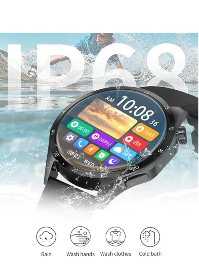 Generic - GT4 Pro Smart Watch For Men With 2 Extra Bracelets , Bluetooth Call , Blood/Oxygen/Heart Rate Monitor - Image 1