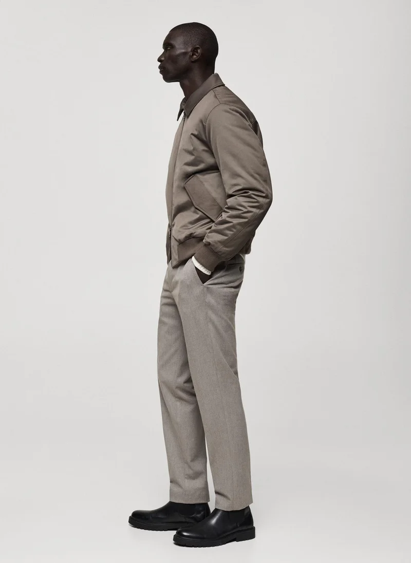 Mango Man Quilted Water Repellent Jacket