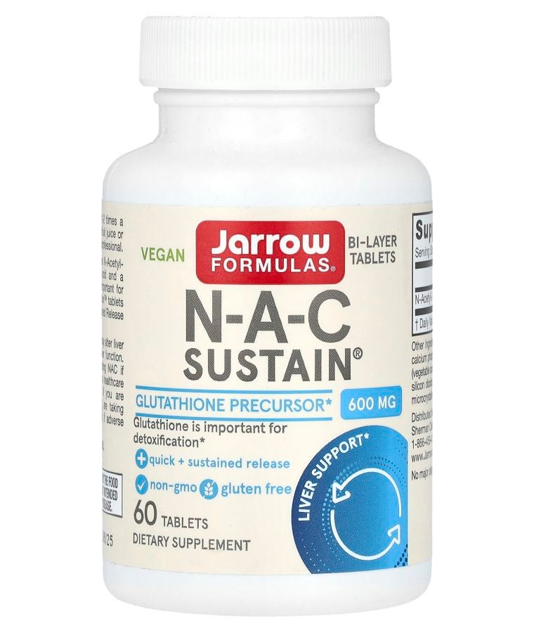jarrow formulas Vegan N-A-C Sustain 600 mg 60 Tablets
