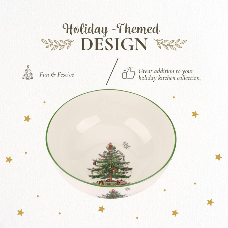 سبود سلطانية دائرية بطبعة شجرة الكريسماس - Image 3