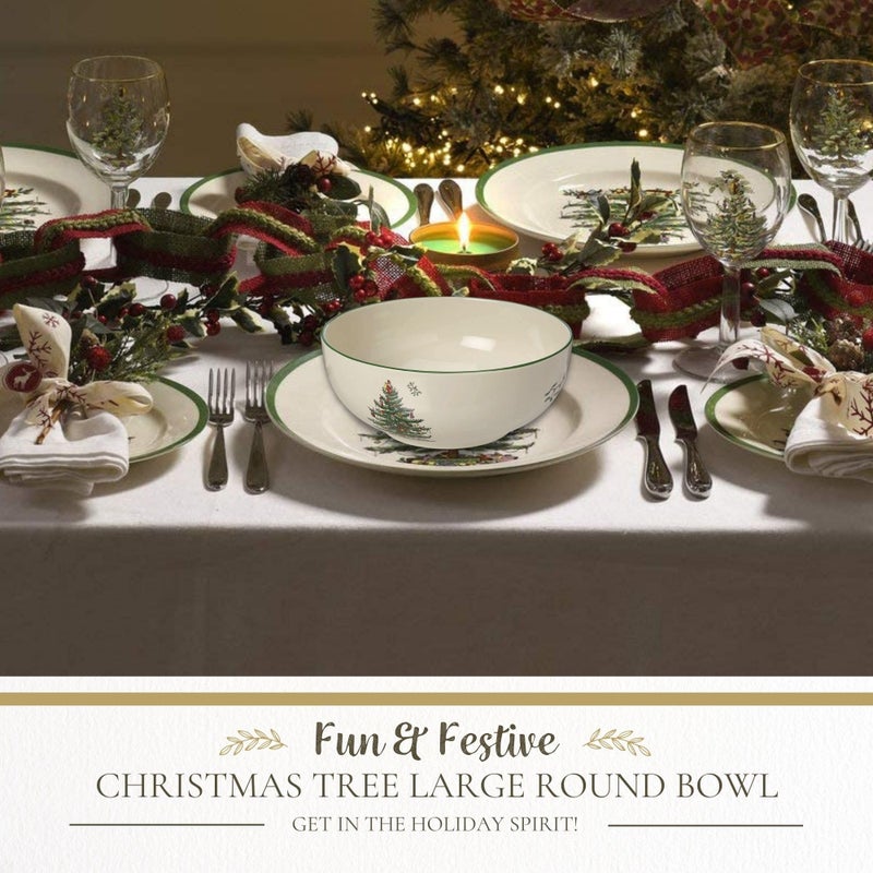 سبود سلطانية دائرية بطبعة شجرة الكريسماس - Image 2