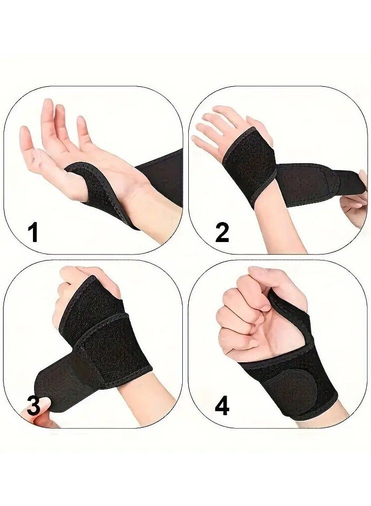 Goolsky دعامة معصم قابلة للتعديل للرجال والنساء - ضغط معزز ودعم للياقة البدنية ورفع الأثقال، نسيج نيونبرين قابل للتنفس، ملاءمة آمنة مع إغلاق هوك وحلقة، تصميم مزدوج الاستخدام، مثالي لاستعادة التمارين - Image 3