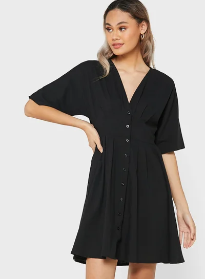Ginger V Neck Smock Dress