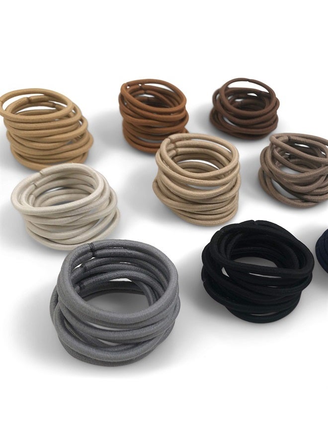 Cyndibands Hair Ties for Gray - 4mm Elastic Ponytail Holders - Match Your Hair Color Bands - 24 Count (Light Silver/Gray) - Image 3