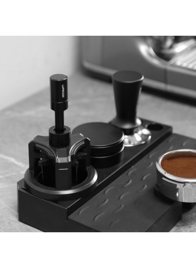 LePRESSO WDT Tool Espresso 58mm, Espresso Distribution Tool with Magnetic Base for Barista / Adjustable Depth Needle Distributor Tool / Stainless Steel Needle / Compatible Size 58mm Portafilter / Compact & Portable - Black - Image 5