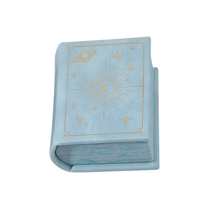 Vintage Book Shaped Jewelry Box Portable Rings Holder Lake Water Blue Color - Image 5