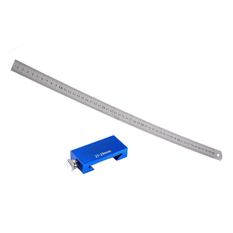 Accuracy Engineered Woodworking Measuring Tool Featuring Aluminum Build & Sliding Positioning Mechanism for Project Positioning Block Measuring Tool for Woodworkers - Image 1