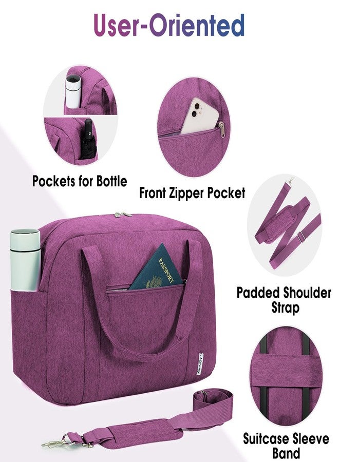 Narwey 18" Carry on Bag Underseat for Airplane with Wet Pocket Spirit Airlines Personal Item Bag Travel Duffel Bag Small Gym Bag Weekender Overnight for Women and Men (Dark Purple) - Image 5
