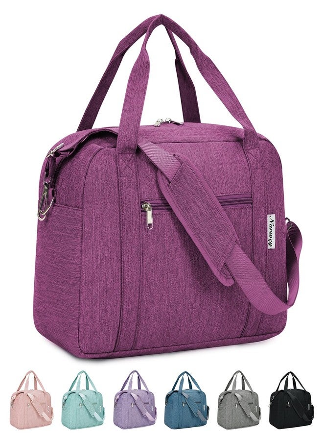 Narwey 18" Carry on Bag Underseat for Airplane with Wet Pocket Spirit Airlines Personal Item Bag Travel Duffel Bag Small Gym Bag Weekender Overnight for Women and Men (Dark Purple) - Image 1