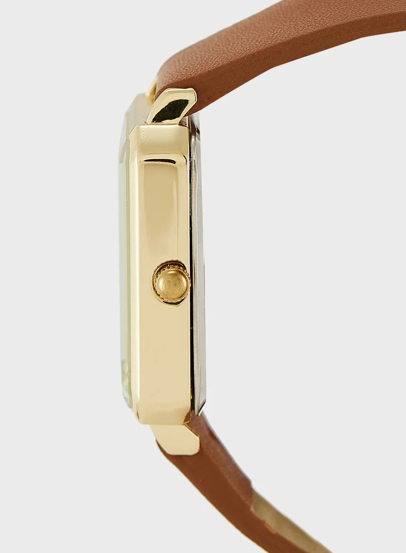 ELLA Double Wrap Rectangle Strap Analogue Watch