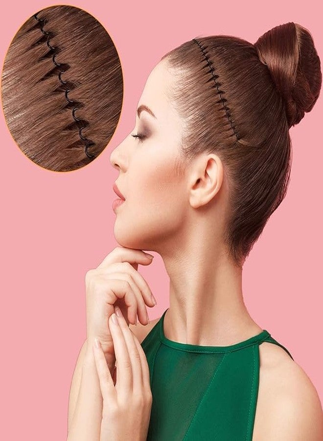 Plenteous مجموعة دبابيس تثبيت الشعر على شكل حرف U، دبابيس مشط معدنية صغيرة لتثبيت الغرة، أداة تصفيف الشعر المرفوع، مشابك شعر غير مرئية للفتيات والسيدات، إكسسوارات شعر (قطعتان، أسود) - Image 4