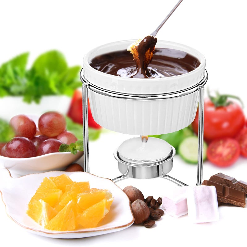 Leelosp 60 Pcs Ceramic Butter Warmers Set, Include 12 Butter Warmers for Seafood Melter with Stands, 48 Tea Light Candles Food Warmer Candle for Fondue Chocolate Dishwasher Microwave Oven Safe - Image 3