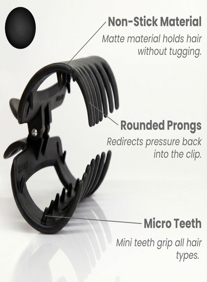 Mello The Original Mello Hair Claw Clip Squishy Claw Clip (Black, Medium) Made in Korea - Image 3