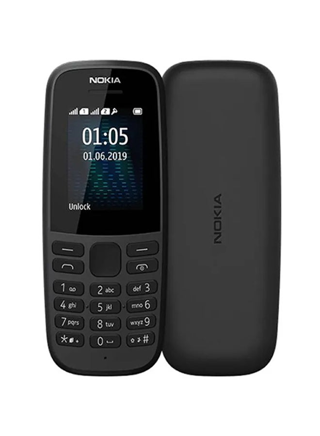 نوكيا موبايل 105 بشريحتين لون أسود بذاكرة داخلية سعة 4 ميجابايت يدعم تقنية 2G - Image 1