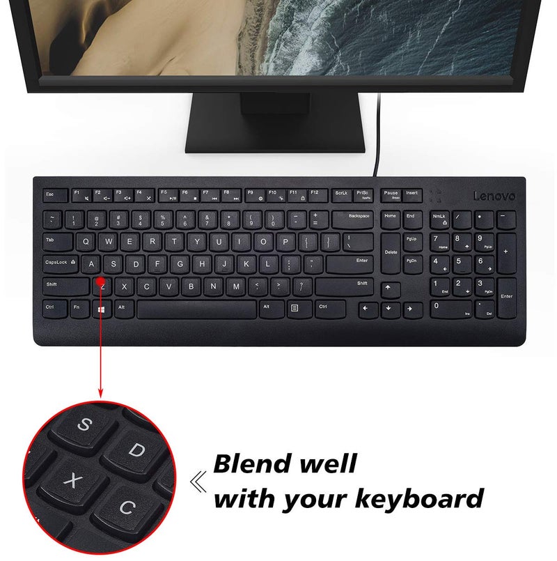 CASEDAO 3PCS Universal English Keyboard Letter Stickers, Replacement English Keyboard Stickers with Black Background and White Lettering for PC Computer Laptop Desktop-English - Image 2
