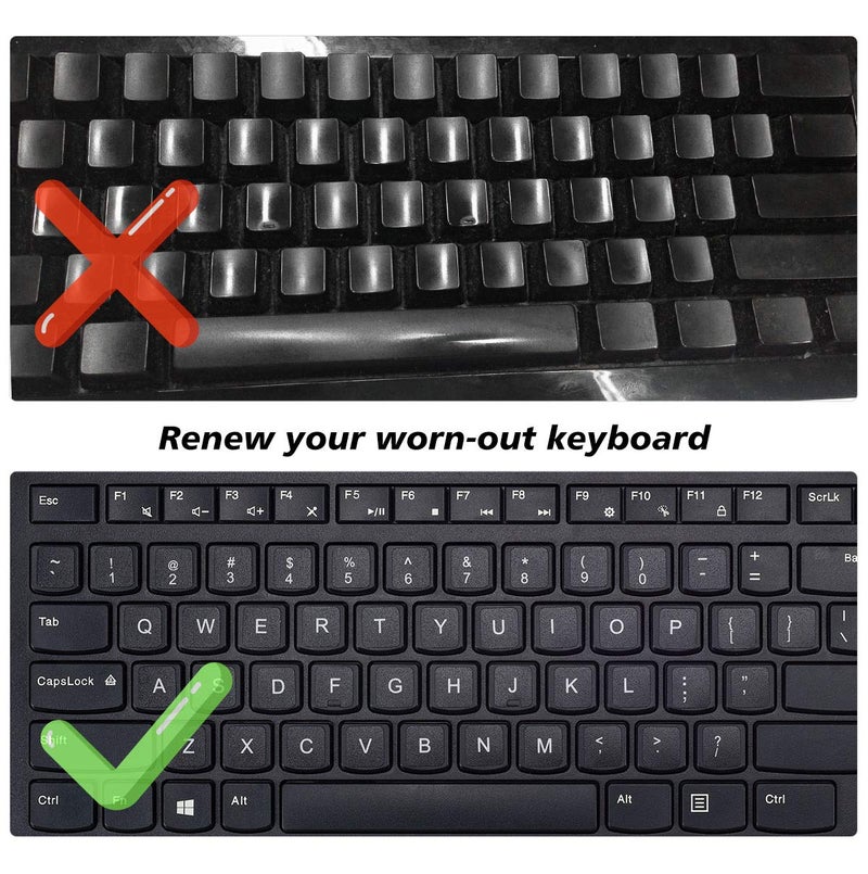 CASEDAO 3PCS Universal English Keyboard Letter Stickers, Replacement English Keyboard Stickers with Black Background and White Lettering for PC Computer Laptop Desktop-English - Image 4