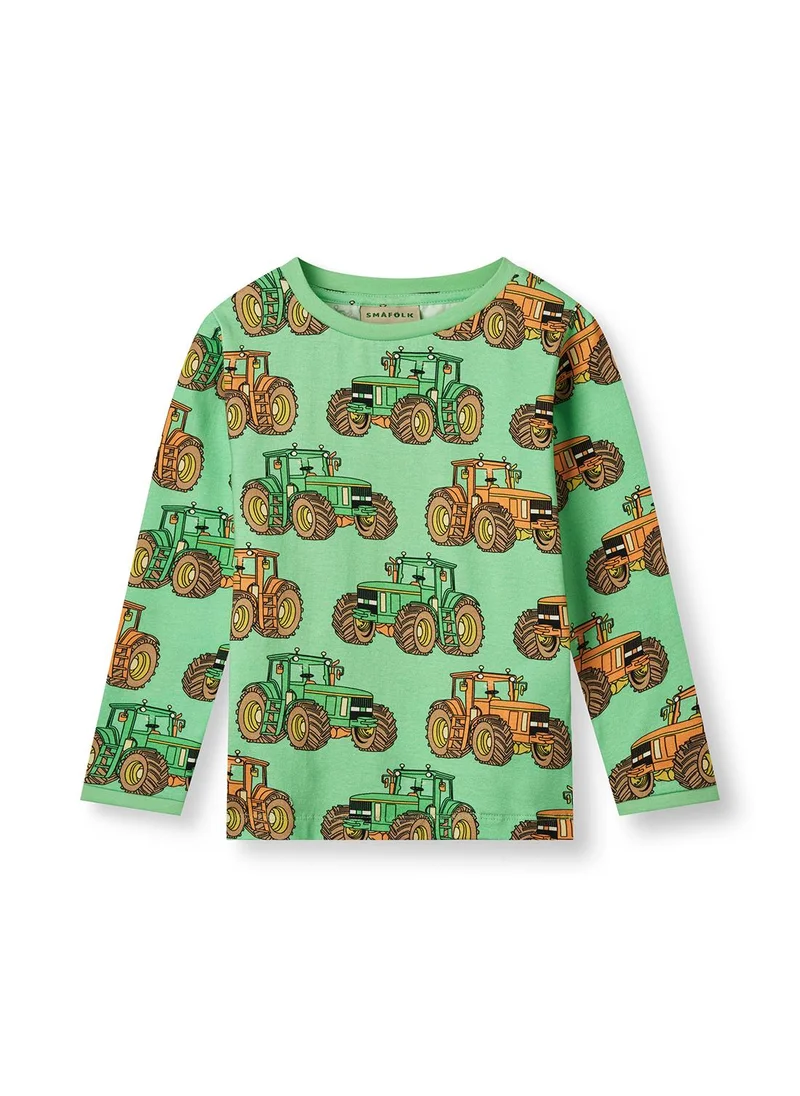Småfolk Long-sleeved top with tractors