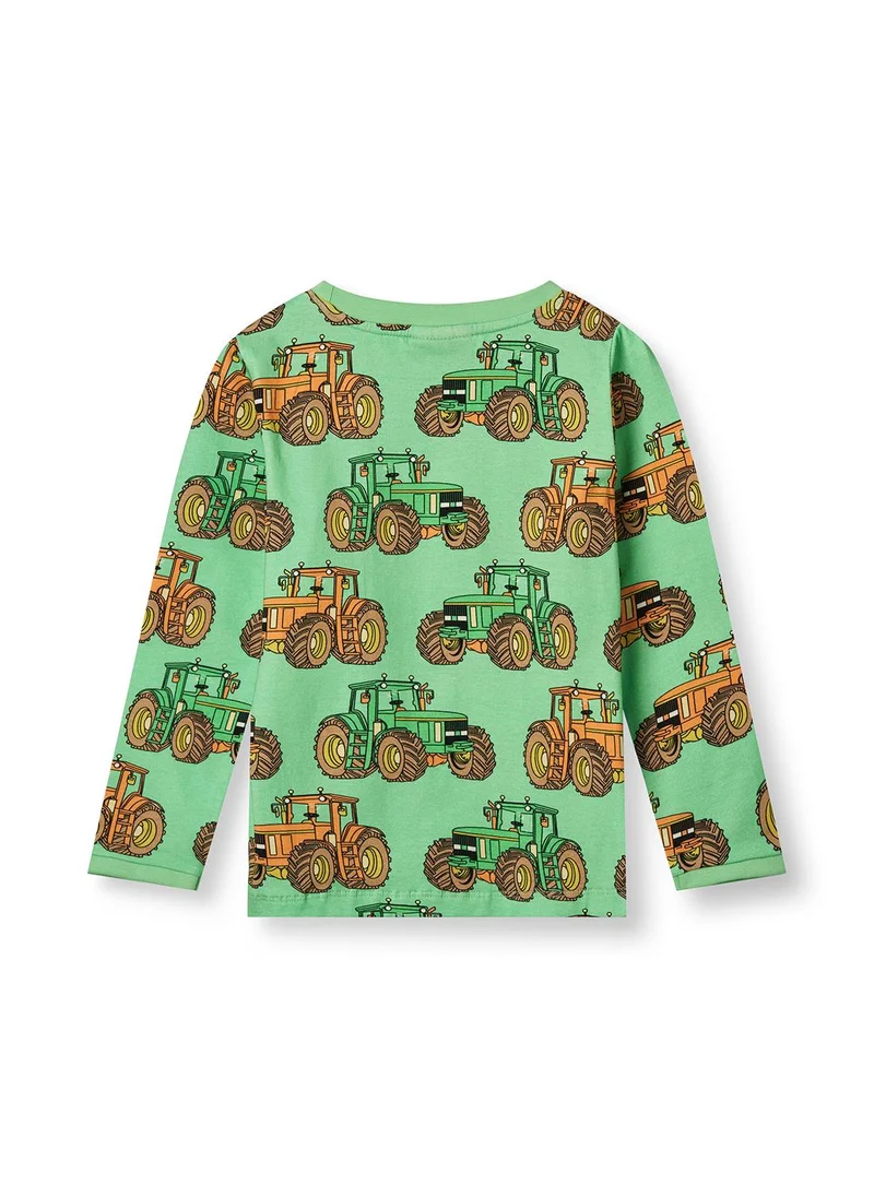 Småfolk Long-sleeved top with tractors