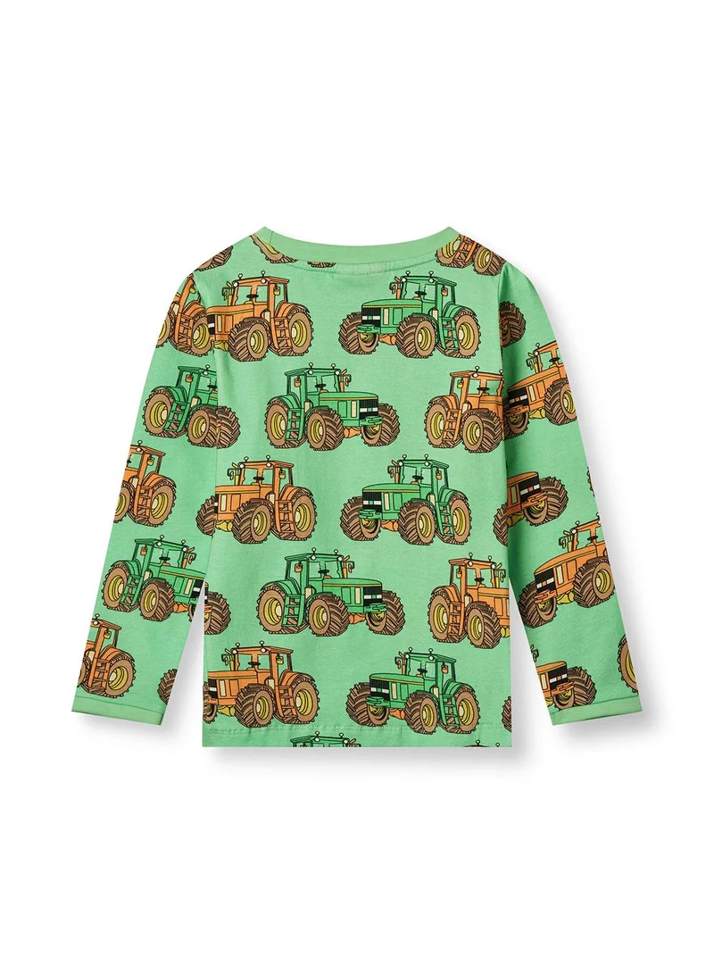 Småfolk Long-sleeved top with tractors