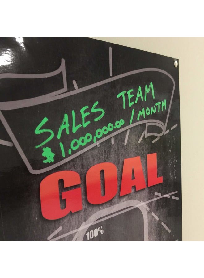 Wrapco Dry Erase Goal Setting Fundraising Thermometer Chart Chalk Board Look Goal Chart Temperature Poster for Office Classroom or Kids - Image 2