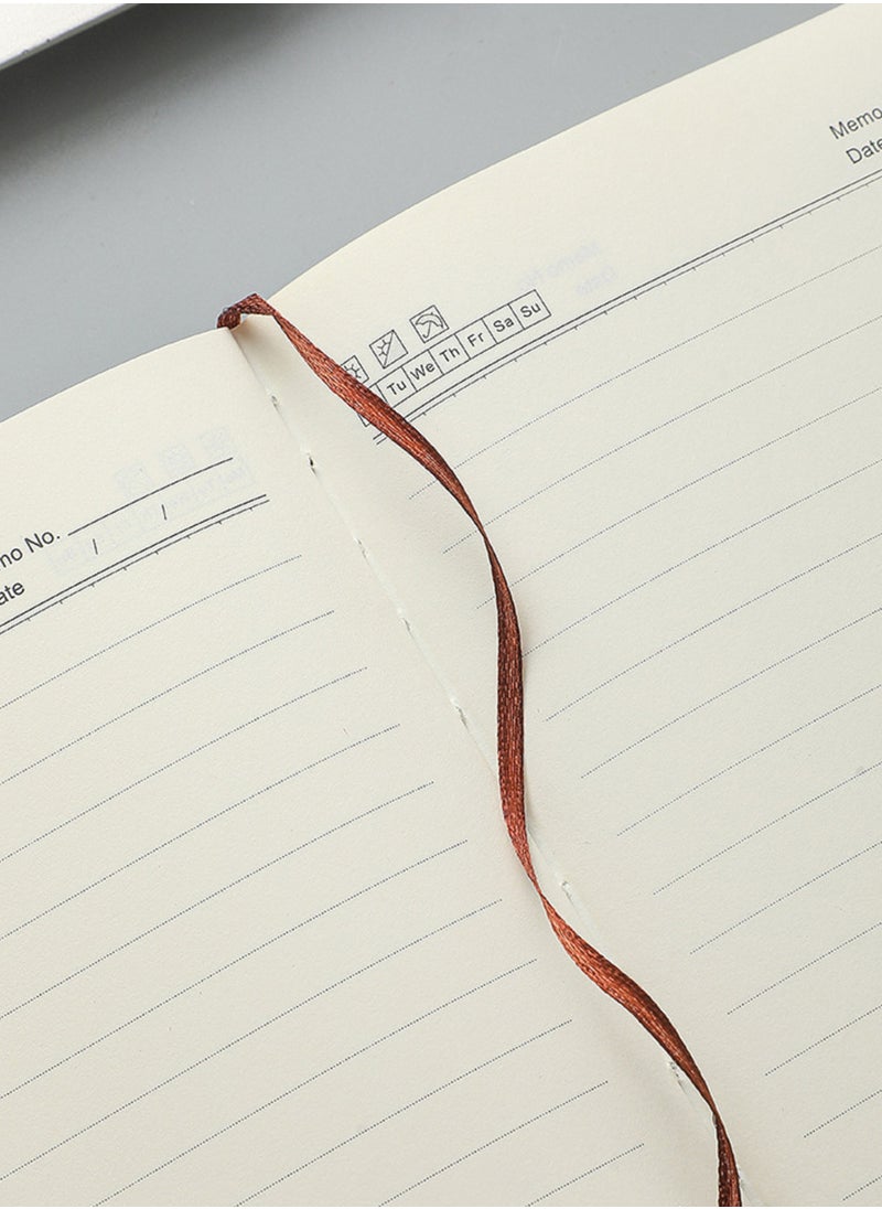 Gerenic A5 Lined Leather Business Journal Notebook Grey Color for Office School Supplies  - Image 5