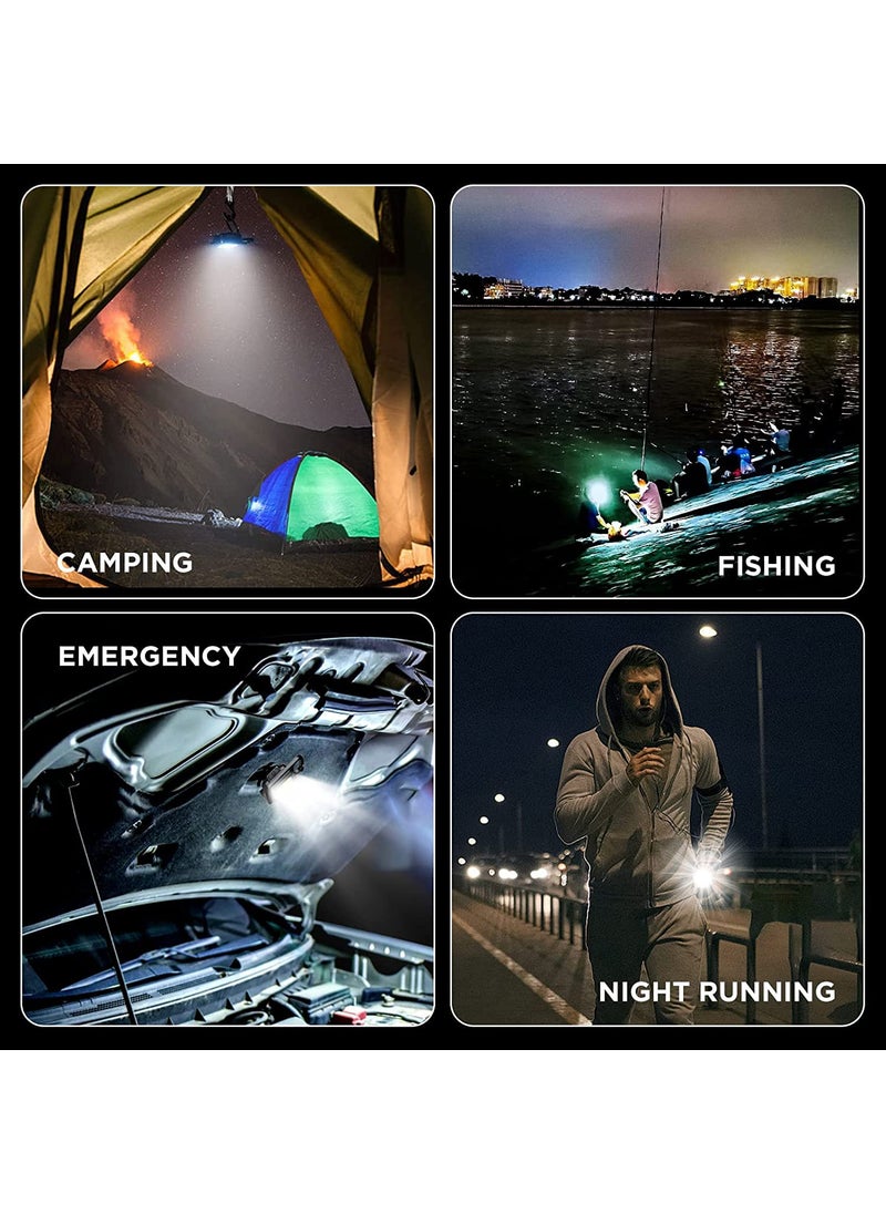 TECH LOGO ELECTRONICS TECH LOGO ELECTRONICS Best COB Small Flashlight Keychain Work Light USB Rechargeable Mini LED Handheld Flashlight 4 Light Modes Portable Pocket Light for Gift Camping Emergency Fishing  - Image 5
