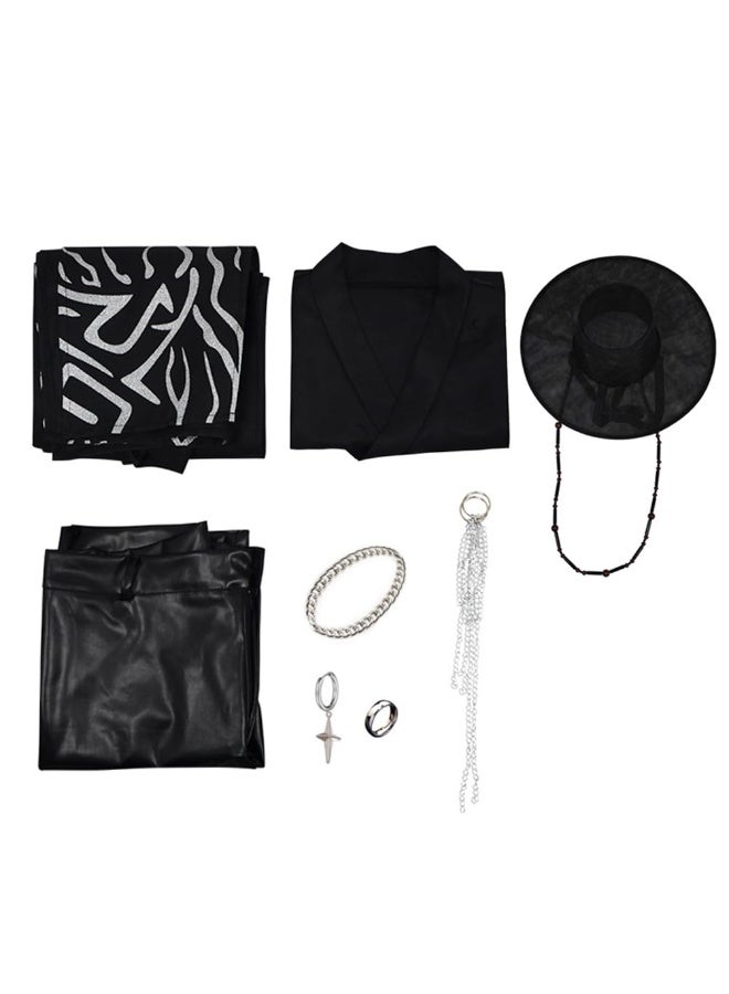 Y&D Sajα Boys Jinus Cosplay Kpops Huntrxes Costume Stage Performance Outfit Grown Robe Halloween Mens Attire Hat - Image 3