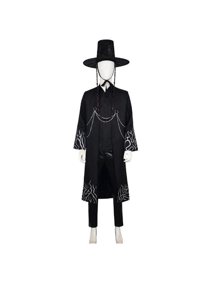 Y&D Sajα Boys Jinus Cosplay Kpops Huntrxes Costume Stage Performance Outfit Grown Robe Halloween Mens Attire Hat - Image 2