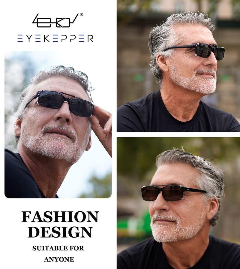 Eyekepper Wide Lens 3-pack Clip-on Polarized Sunglasses 57 * 39MM - Image 2