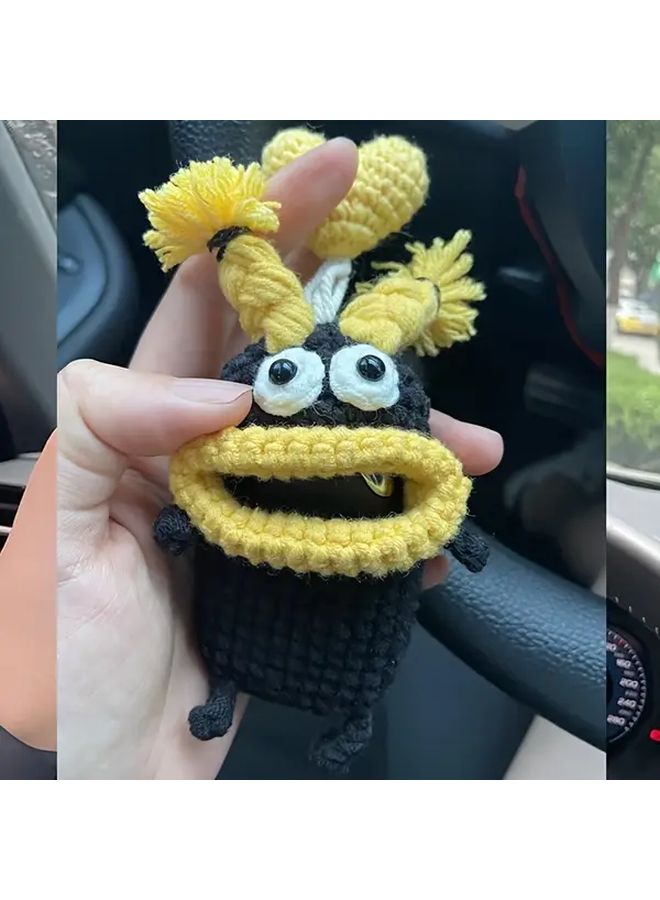 Blue Cartoon Sausage Mouth Knit Cover For All Car Keys - Image 5