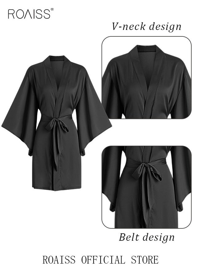 roaiss - 2 Piece Nightgown Set Women's Sweet Halter Nightdress Lace Lingerie Sleepwear Home Dress Set Romantic Elegant Pajamas Ladies Spring Autumn Robe Loungewear - Image 1