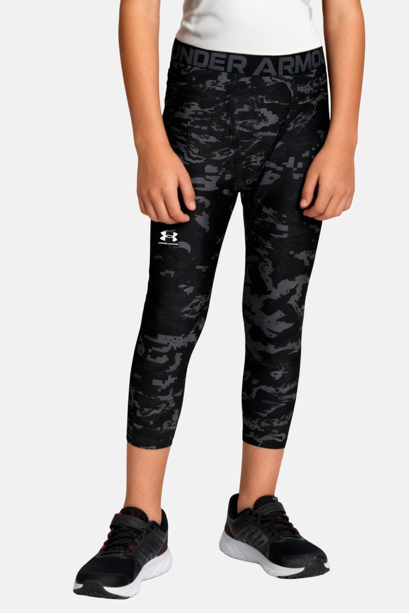UNDER ARMOUR  leggings تدريبية للأطفال الأولاد بتصميم تمويه، متعددة الألوان - Image 1