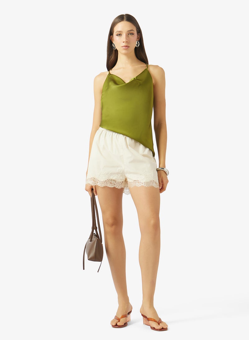 TOPSHOP Lace Trim Shorts Woven - Image 2