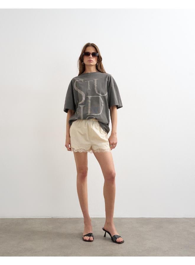 TOPSHOP Lace Trim Shorts Woven - Image 5