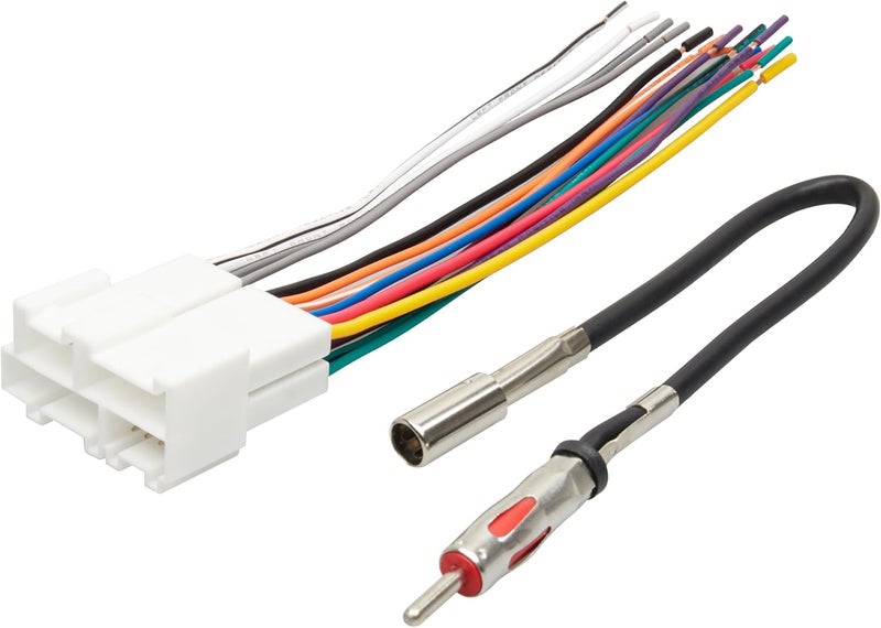 RED WOLF Radio Wiring Harness with Antenna Adapter for 1989-2002 Chevy GMC Buick Cadillac - Image 1