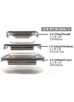 MAMATOONS 12 Pack Glass Meal Prep Containers With Leakproof Locking Lids Glass Food Storage Containers  - Image 2