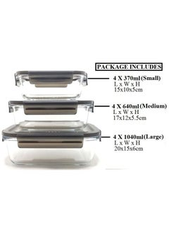 MAMATOONS 12 Pack Glass Meal Prep Containers With Leakproof Locking Lids Glass Food Storage Containers  - Image 2