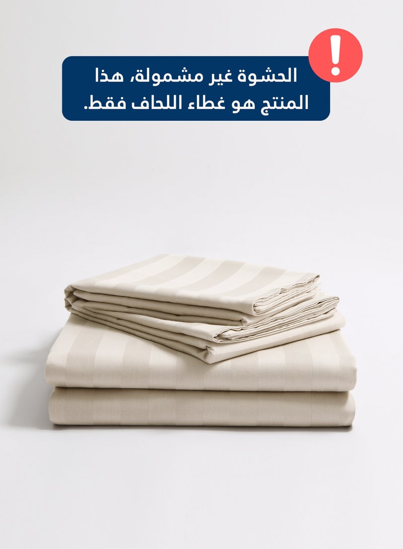 Master Home Textile Cotton Hotel Duvet Cover Sets, Fits 120 cm x 200 cm Size Bed, 4 Pcs Single Size, Hotel Stripe Pattern - Image 3