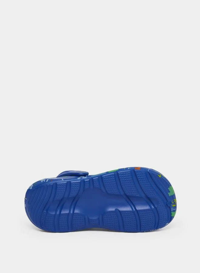 تايك تو Take Two Boys Graphic Print Heel Strap Clogs