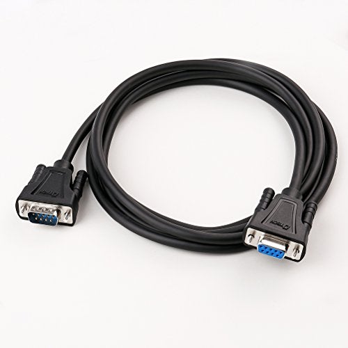 DTech 10ft COM Port Serial Cable Male to Female RS232 Extension 9 Pin Straight Through Cord (3 Meter, Black) - Image 2