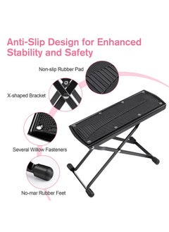 Subay Pedicure Foot Rest, 6 Heights Adjustable Foot Stand For Pedicure, Foldable Non-Slip Pedicure Stand For Easy At Home Pedicures, No More Bending Or Stretching Pedicure Stool Tool For Home Foot Spa  - Image 3