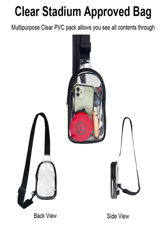 Hiflyer Clear Purses for Women Stadium, Clear Sling Bag Clear Bag Stadium Approved, Back Pack Crossbody Bags for Women Men - Image 5