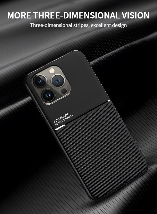 GROIC IPhone 14 Pro Case 6.1 Inch Soft TPU Bumper Flexible [Shock Absorption] [Carbon Fiber Texture] Magnetic Design Anti Fingerprint Protective Phone Cover - Image 3