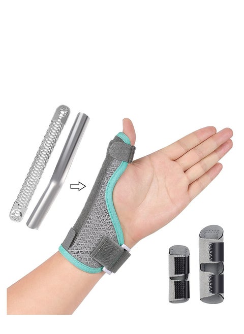 Thumb Support Brace with 2 Pieces Finger Splint and Wrist Stabilizer for BlackBerry Trigger Arthritis, Tendonitis, Sprained Carpal Tunnel Supporting