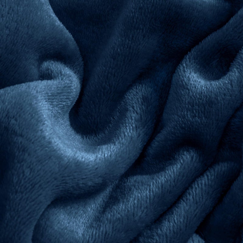 BEDELITE Flannel Sheets Queen Size Navy - Super Soft Fleece Sheets Set Fluffy Extra Plush, 4 Piece(Include Fitted Sheet, Flat Sheet, 2 Pillowcases) - Image 5