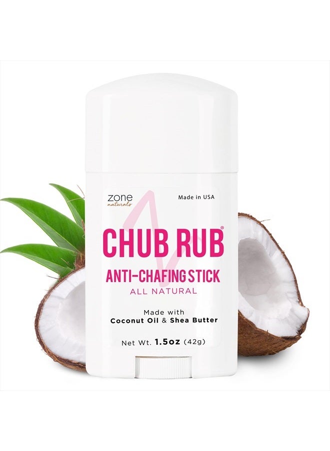 MedZone Zone Naturals Chafing Stick - 100% Natural Chub Rub Stick - Friction Defense Anti Chafing Stick Reduces Rubbing and Irritation - 1.5 Ounce - Image 1